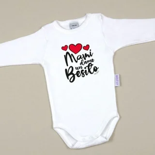Body Bebé mami dame un besito Mi Pipo