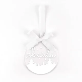 Bola Navidad Personalizada Blanco