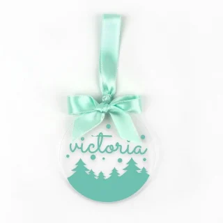 Bola Navidad Personalizada Menta