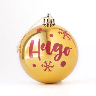 Bola de Navidad Personalizada Dorada Nanetes