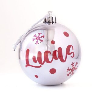 Bola de Navidad Personalizada Plata Nanetes