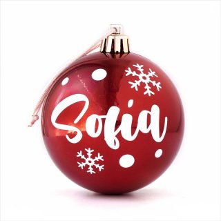 Bola de Navidad Personalizada Rojo Nanetes