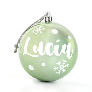 Bola de Navidad Personalizada Verde Perla Nanetes