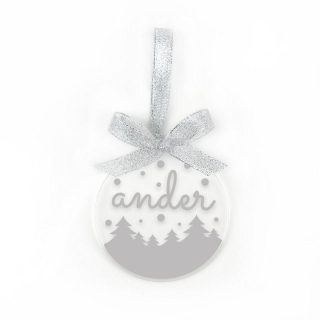 Bola Navidad Personalizada Plata