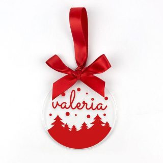 Bola Navidad Personalizada Rojo