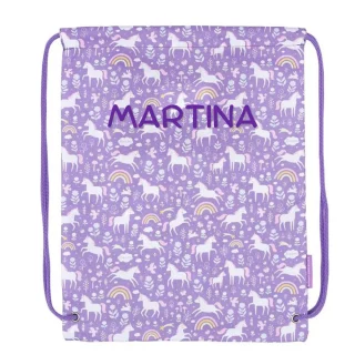 Bolsa Tela petate infantil Unicornios