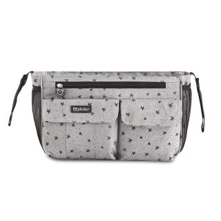 Bolso Organizador Carro Bebé Cambiador Stars Gris Pirulos