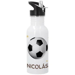 Botella infantil personalizada Futbol Nanetes