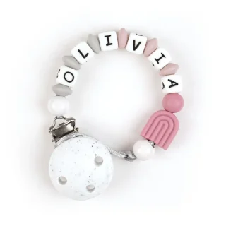 Chupetero Silicona Personalizado Gritty Blush