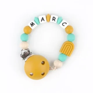 Chupetero Silicona Personalizado Rainbow