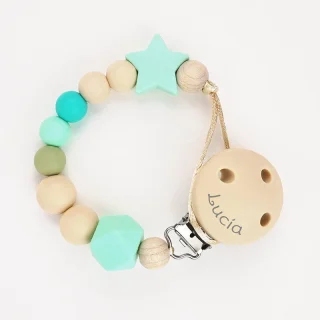 Chupetero Silicona Personalizado en el Clip Mi Pipo Dora Menta