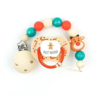 Chupete y chupetero Silicona Dulce Navidad