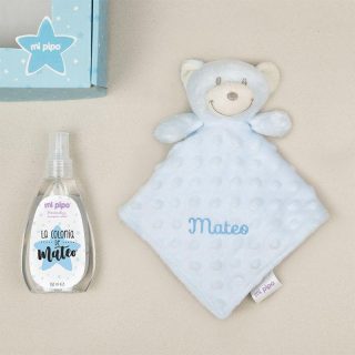 Caja Regalo Personalizada Osito azul Mi Pipo