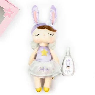 Caja Regalo Personalizada Angel lila