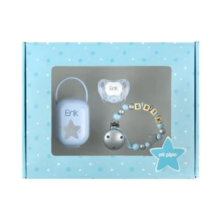 Caja Regalo Chupete Bebé Chic Celeste Mi Pipo