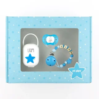 Caja Regalo Bebé Personalizada Estrella pitufo