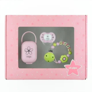 Caja Regalo Bebé Personalizada Flor lima