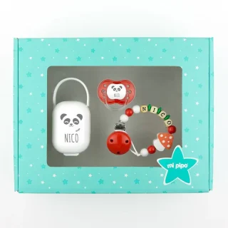 Caja Regalo Bebé Personalizada Seta roja