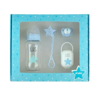 Caja Regalo Bebé My Basics 300 celeste Mi Pipo