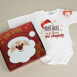 Caja Regalo Navidad Mi Pipo Papa Noel no te lleves mi CHupete