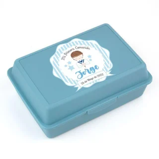 Caja Almuerzo Detalle Comunion Azul
