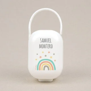 Caja Portachupetes Personalizada Arco Iris