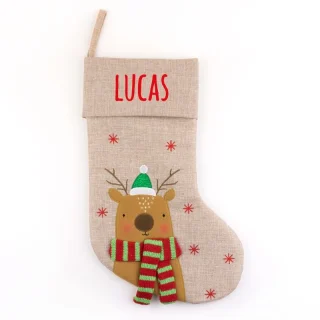 Calcetín Navidad Personalizado Reno