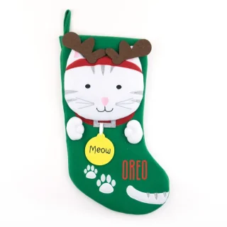 Calcetín Navidad Personalizado Gatito
