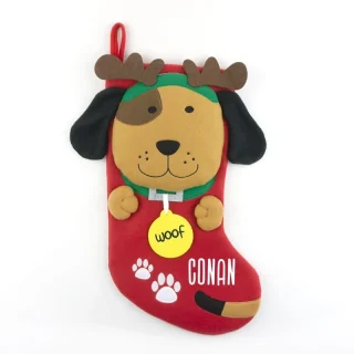 Calcetín Navidad Personalizado Perrito
