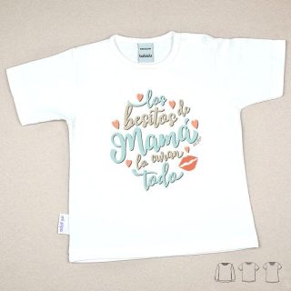 Camiseta Infantil Los besitos de mama Mi Pipo