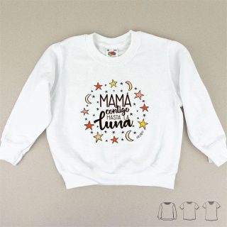 Camiseta Mama contigo hasta la luna Mi Pipo