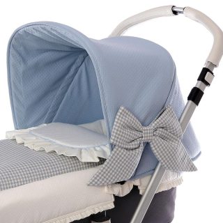 Capota Carro Bebé Piqué Napoles Azul Plomo Bebiti