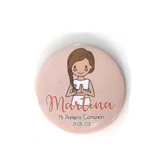 Chapa Iman Recuerdo Primera Comunión Niña