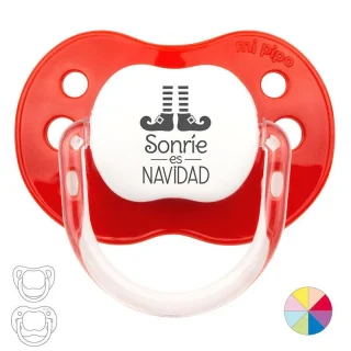 Chupete Navidad Bebe Mi Pipo Sonrie es Navidad Elfo