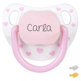 Chupete Personalizado Bebé Mi Pipo Baby Chic Blanco/Rosa