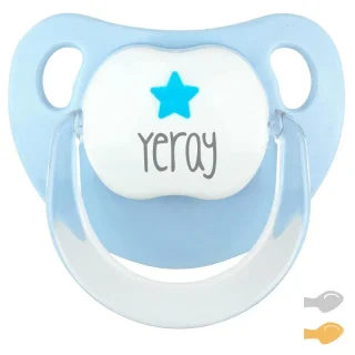 Chupete Personalizado Bebé Mi Pipo Baby Deco Estrella Azul