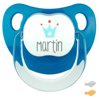 Chupete Personalizado Bebé Mi Pipo Baby Deco Corona Denim