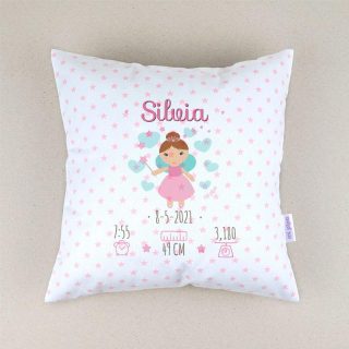 Cojín Personalizado Datos Nacimiento Hada Mi Pipo