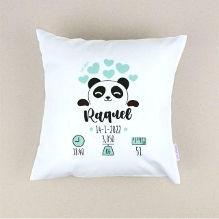 Cojín Personalizado Bebe Panda Nacimiento Mi Pipo