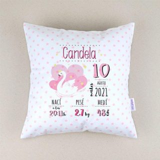 Cojín Personalizado Bebé Nacimiento Cisne Mi Pipo