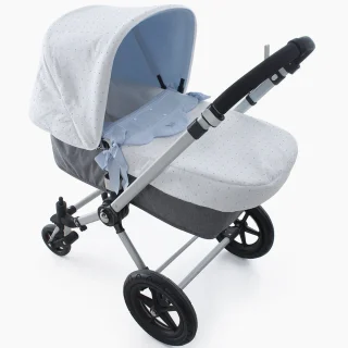 Colcha capazo Reversible Dots Uzturre