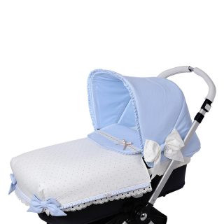 Colcha Capazo A Medida Carro Bebé 684 Plumeti Piqué By Nanetes