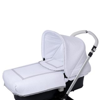 Colcha Capazo A Medida Carro Bebé Napoles Blanca Bebiti By Nanetes