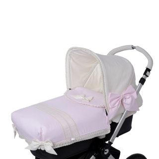 Colcha Capazo A Medida Carro Bebé Piqué Canutillo Rosa By Nanetes