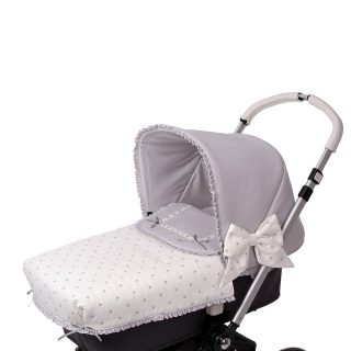 Colcha Capazo A Medida Carro Bebé 173 Estrellas Bordadas Bebiti By Nanetes