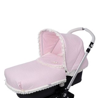 Colcha Capazo A Medida Carro Bebé 752 Plumeti Rosa By Nanetes