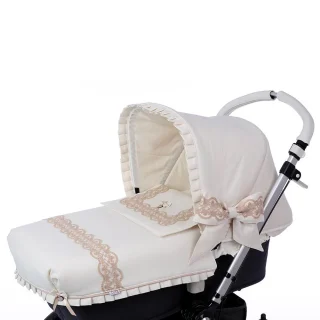 Colcha Capazo A Medida Carro Bebé 113 Puntillas By Nanetes