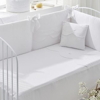 Edredón Cuna Bebé con Chichonera Toscana Blanco Bimbi Class