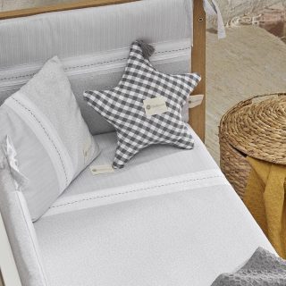 Edredón con Protector Cuna Bebe Provenza Gris Bimbi Class