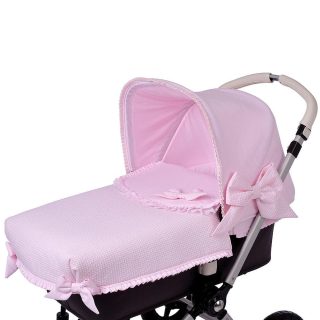 Colcha Carro bebé Vichy Rosa Bebiti Nanetes